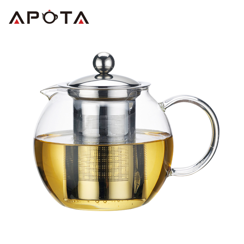 Apota Heat-resisting Glass Tea&Coffee Pot F080B